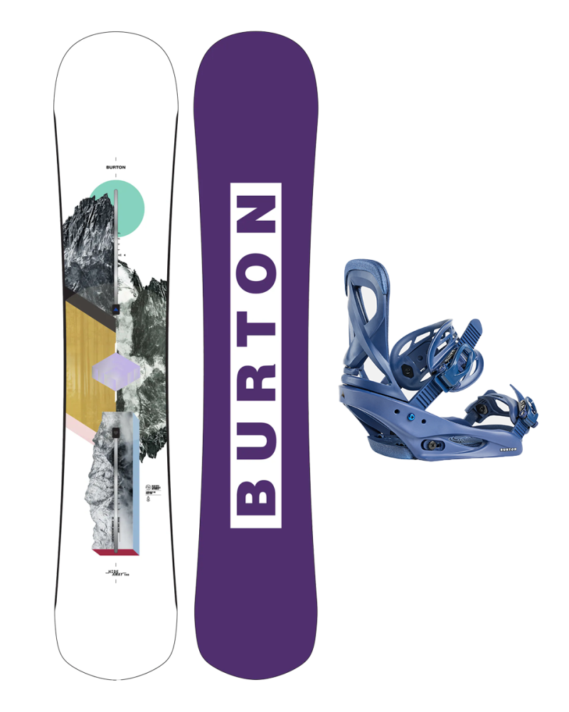 Placa Snowboard BURTON - Women's - HIDEAWAY Flat Top GRAPHIC W26 x Legaturi Snowboard BURTON - Women's - SCRIBE NIGHTFALL M W26