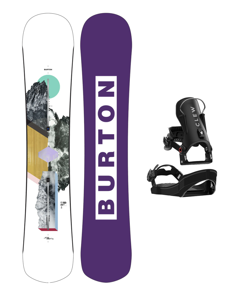 Placa Snowboard BURTON - Women's - HIDEAWAY Flat Top GRAPHIC W26 x Legaturi Snowboard CLEW Independence 1.0 2026 - Black