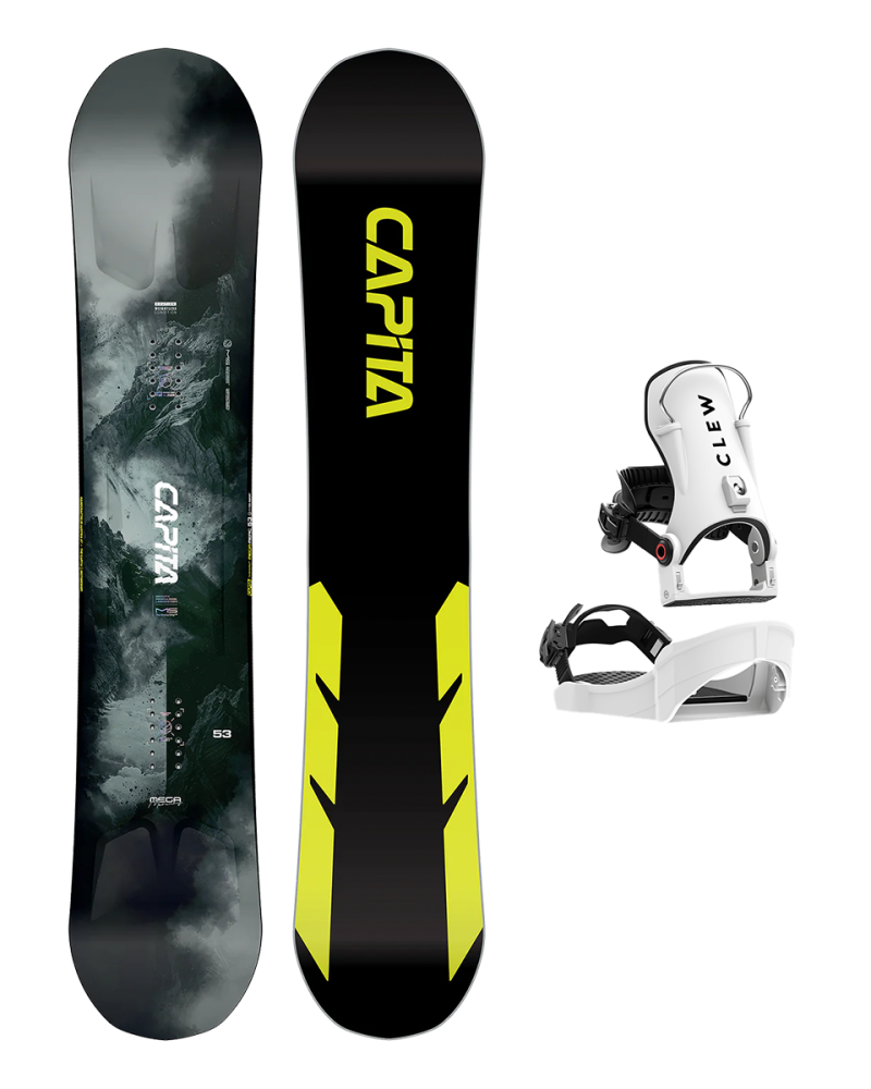 Placa Snowboard CAPiTA MEGA MERCURY 2026 157 x Legaturi Snowboard CLEW Independence 1.0 2026 - White