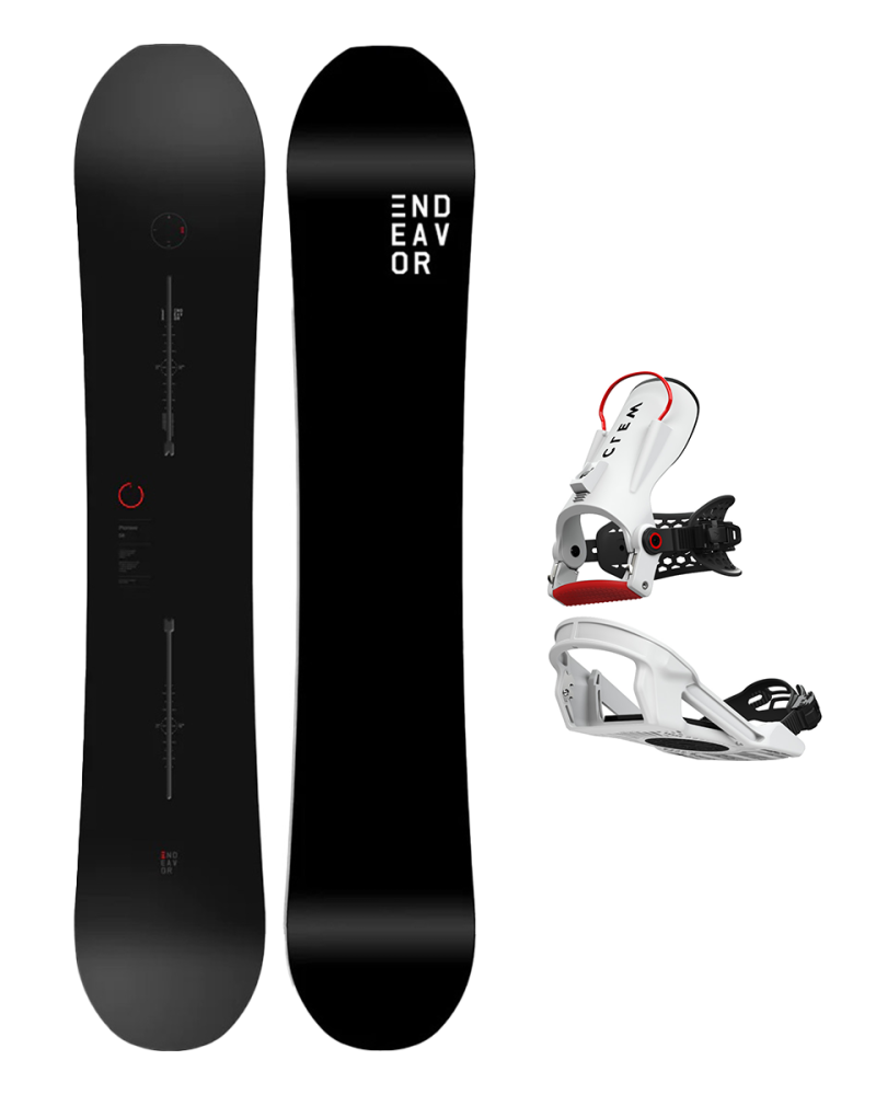SET ENDEAVOR - PIONEER Legacy 2026 x Legaturi Snowboard CLEW Freedom 1.0 2025 White L