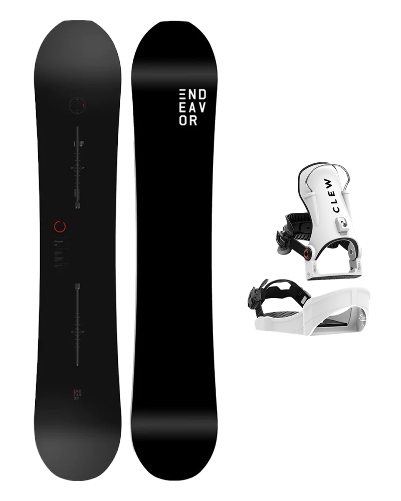 SET ENDEAVOR - PIONEER Legacy 2026 x Legaturi Snowboard CLEW Independence 1.0 2026 - White
