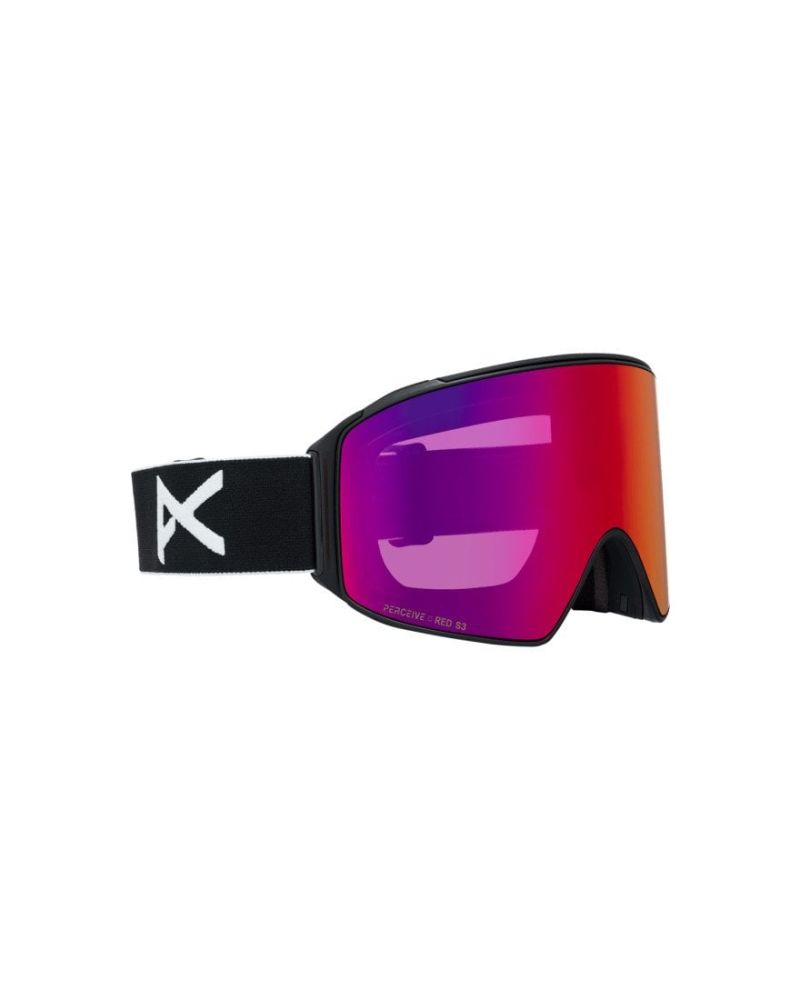Ochelari Ski Snowboard Unisex Anon M4 Cylindrical Black Red