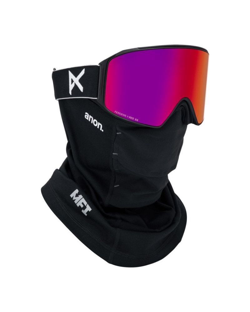 Ochelari Ski Snowboard Unisex Anon M4 Cylindrical Black Red