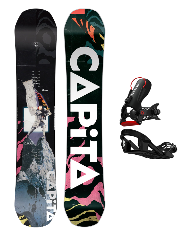 Placa Snowboard CAPiTA D.O.A. 2026 x Legaturi Snowboard CLEW Freedom 1.0 2025 Black