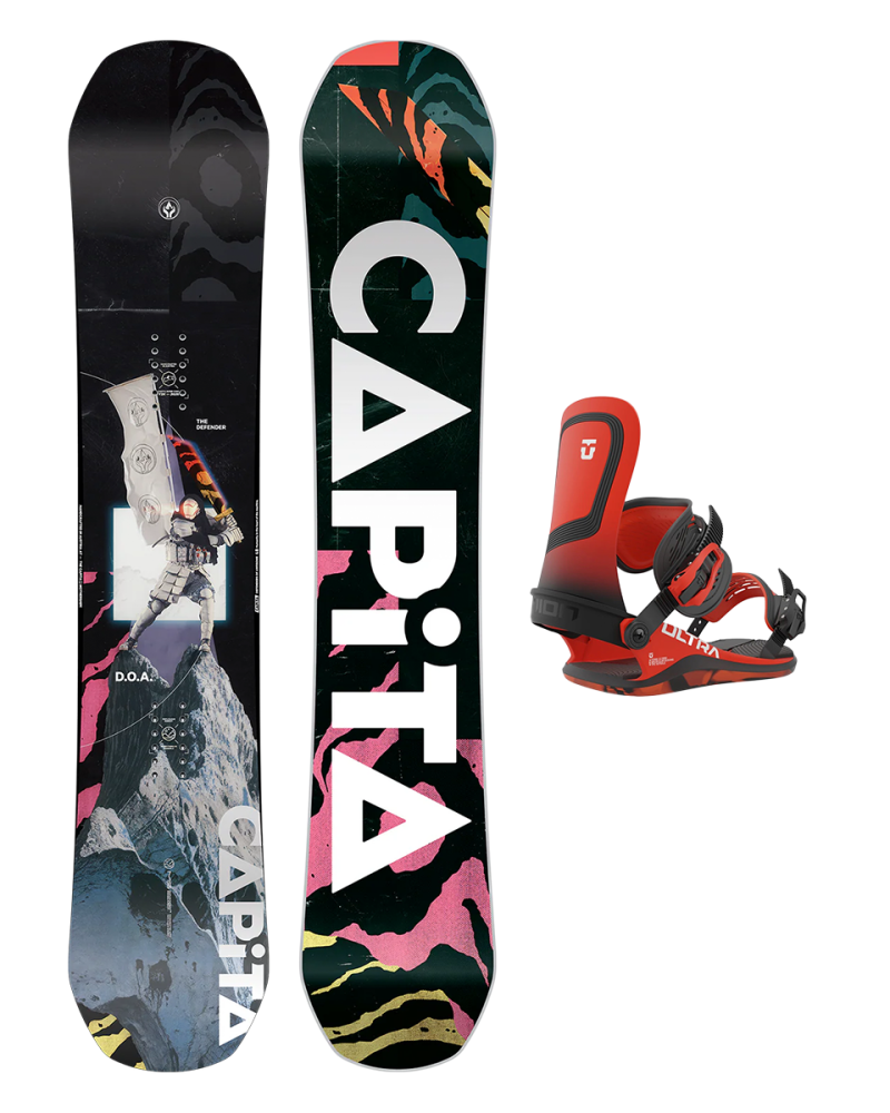 Placa Snowboard CAPiTA D.O.A. 2026 x Legaturi Snowboard UNION Men's ULTRA 2025 Hot Red