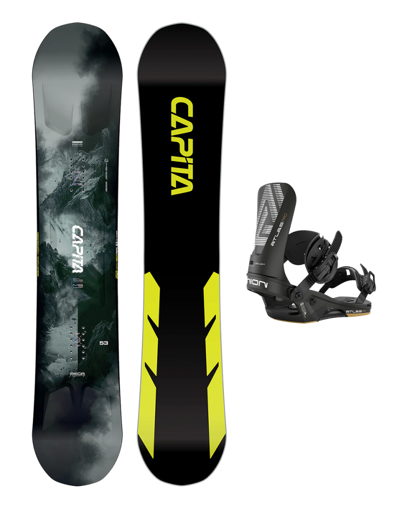 Placa Snowboard CAPiTA MEGA MERCURY 2026 157 x Legaturi Snowboard UNION Men's ATLAS PRO 2026 Metallic Black M