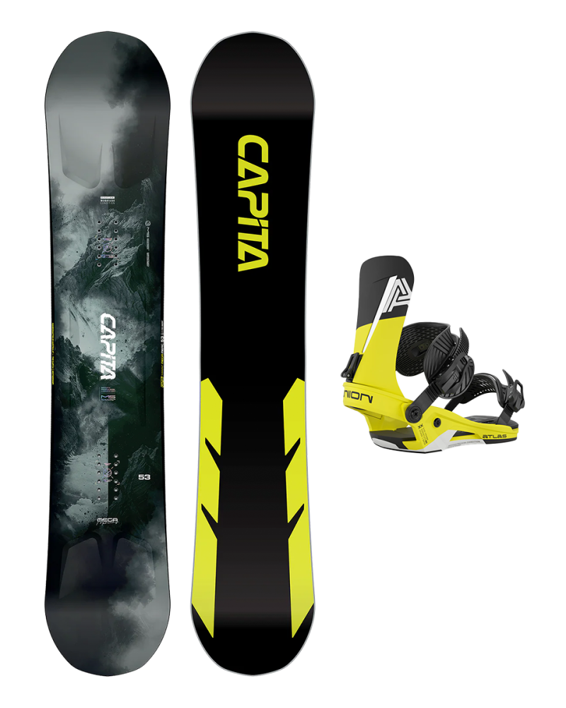 Placa Snowboard CAPiTA MEGA MERCURY 2026 157 x Legaturi Snowboard UNION Men's ATLAS 2026 Hype Yellow M
