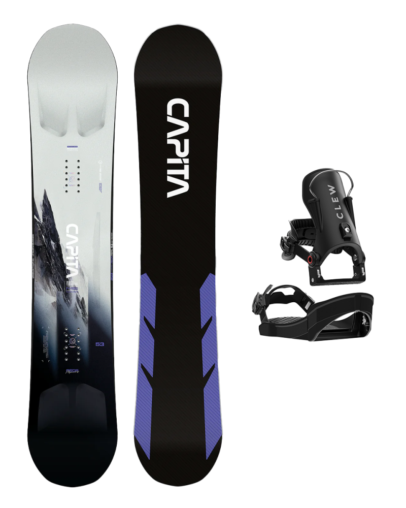 SET CAPiTA MEGA MERC 2025 x Legaturi Snowboard CLEW Independence 1.0 2026 - Black