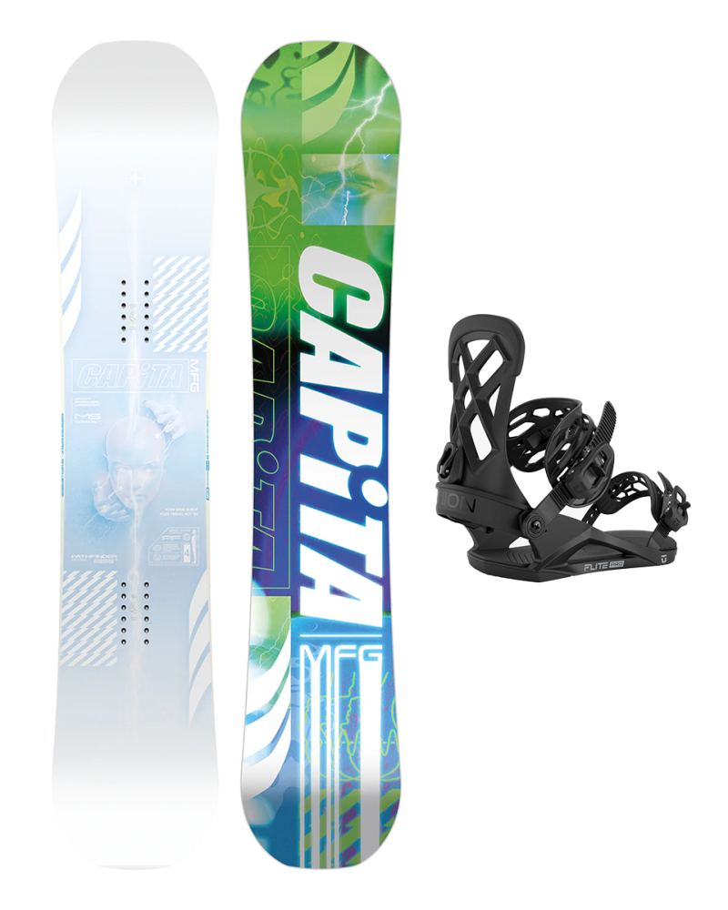 SET CAPiTA PATHFINDER REVERSE CAMBER x Legaturi Snowboard UNION Men's 2026 FLIGHT PRO Black L