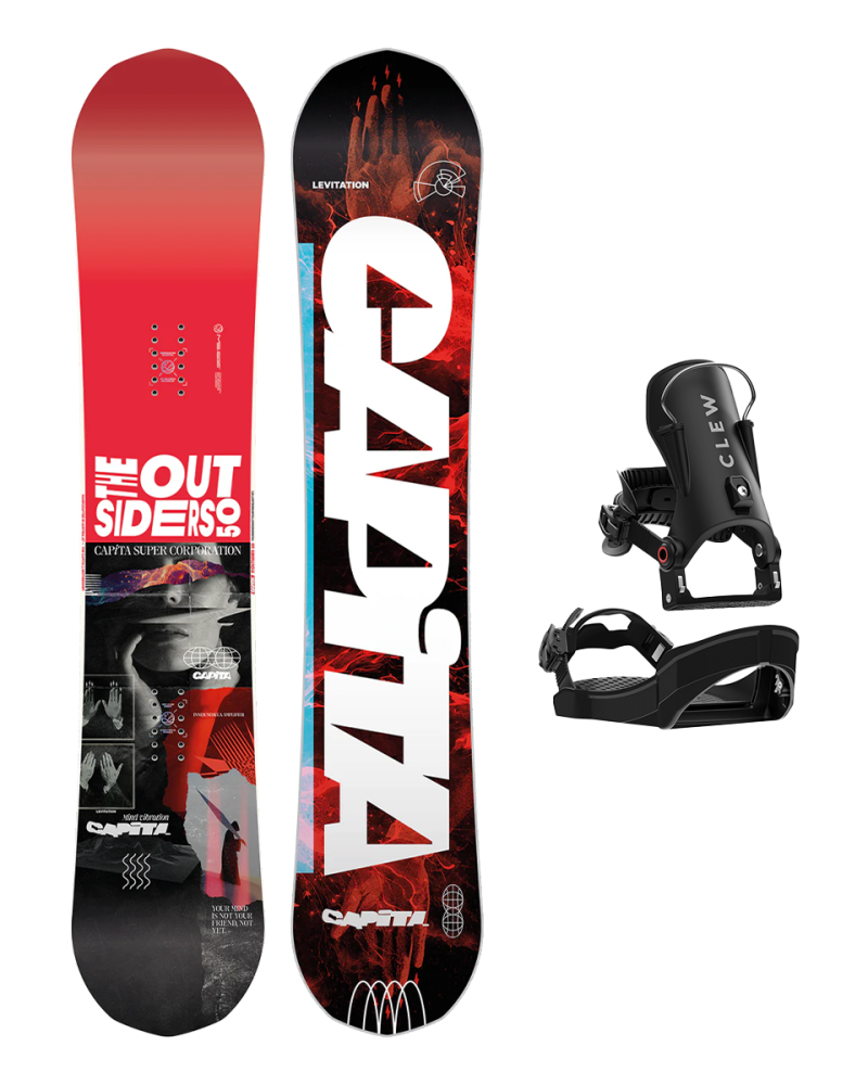SET CAPiTA THE OUTSIDERS 2025 158 x Legaturi Snowboard CLEW Independence 1.0 2026 - Black