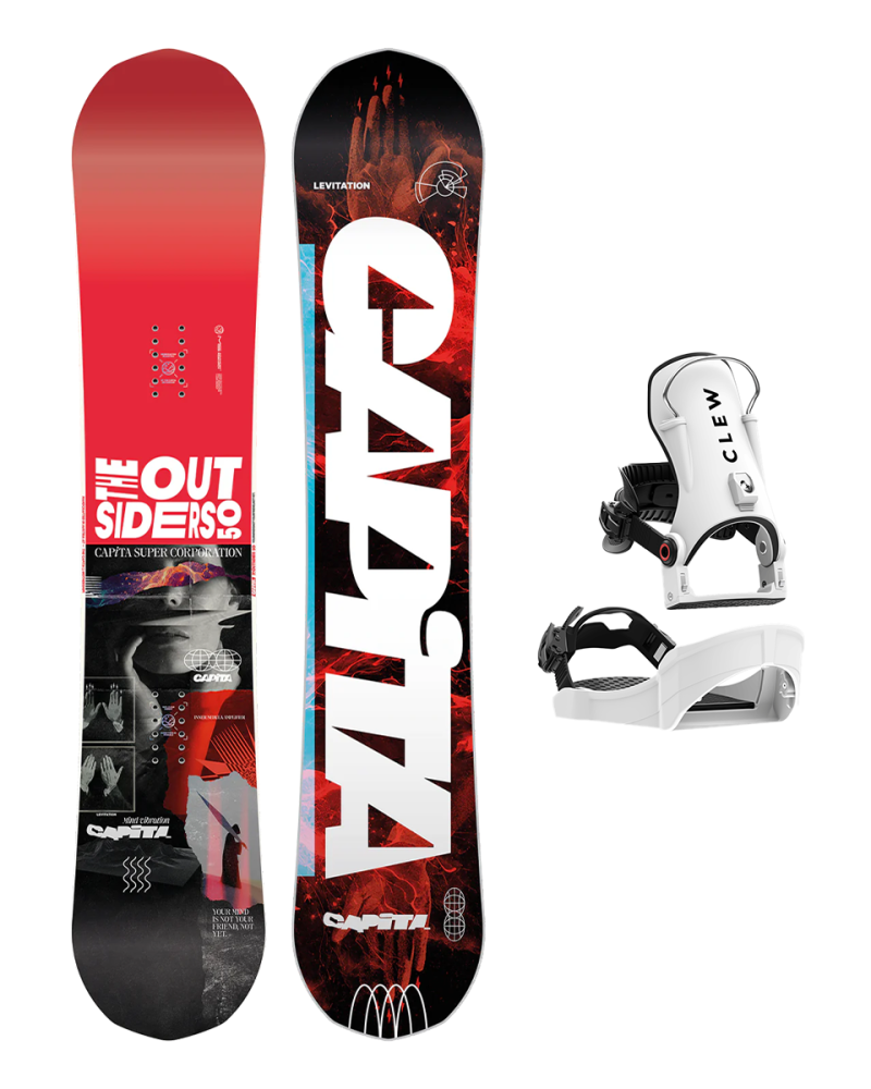 SET CAPiTA THE OUTSIDERS 2025 158 x Legaturi Snowboard CLEW Independence 1.0 2026 - White