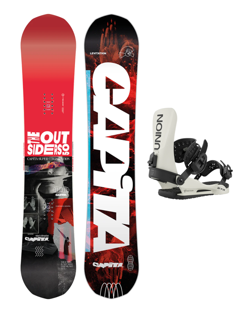 SET CAPiTA THE OUTSIDERS 2025 158 x Legaturi Snowboard UNION Men's 2026 STR Bone L