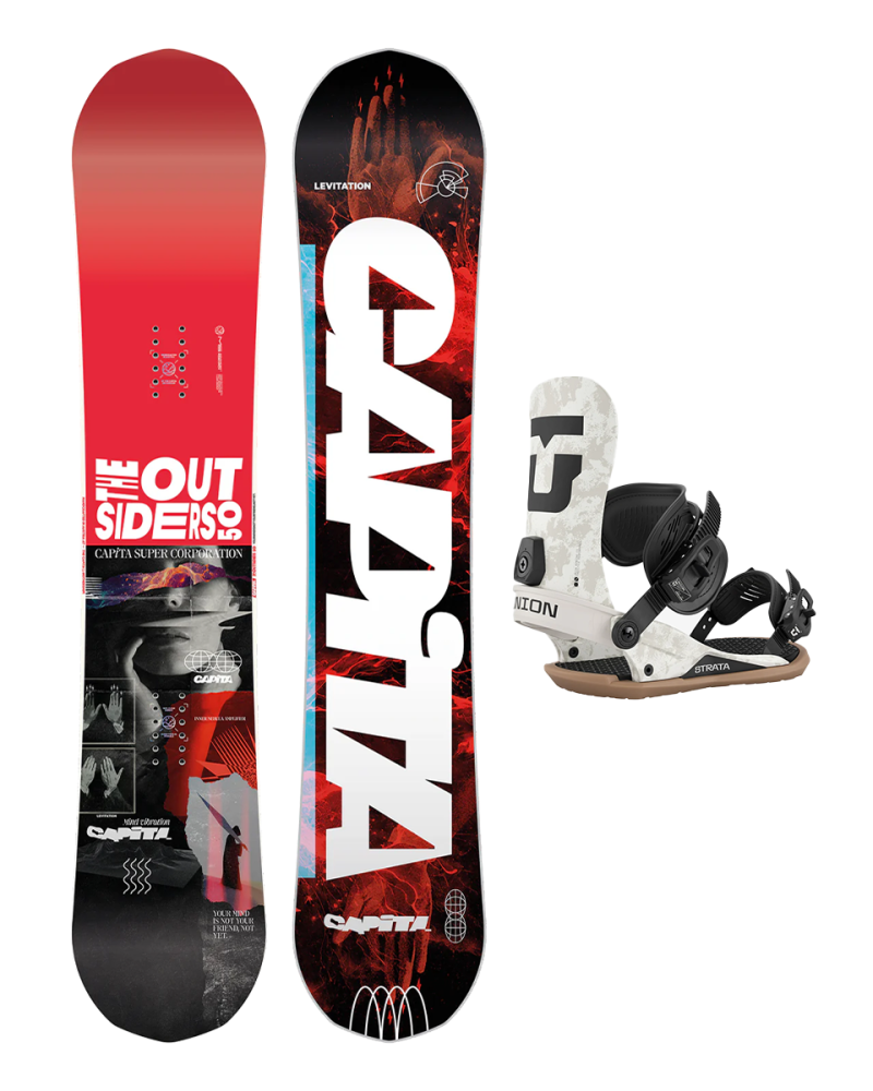 SET CAPiTA THE OUTSIDERS 2025 158 x Legaturi Snowboard UNION Men's STRATA 2026 Sand M