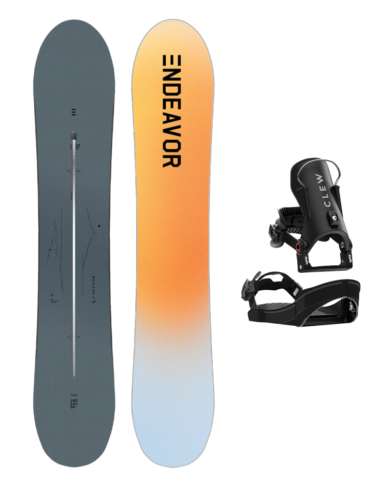 SET ENDEAVOR - Apollo Directors PRO 2025 x Legaturi Snowboard CLEW Independence 1.0 2026 - Black