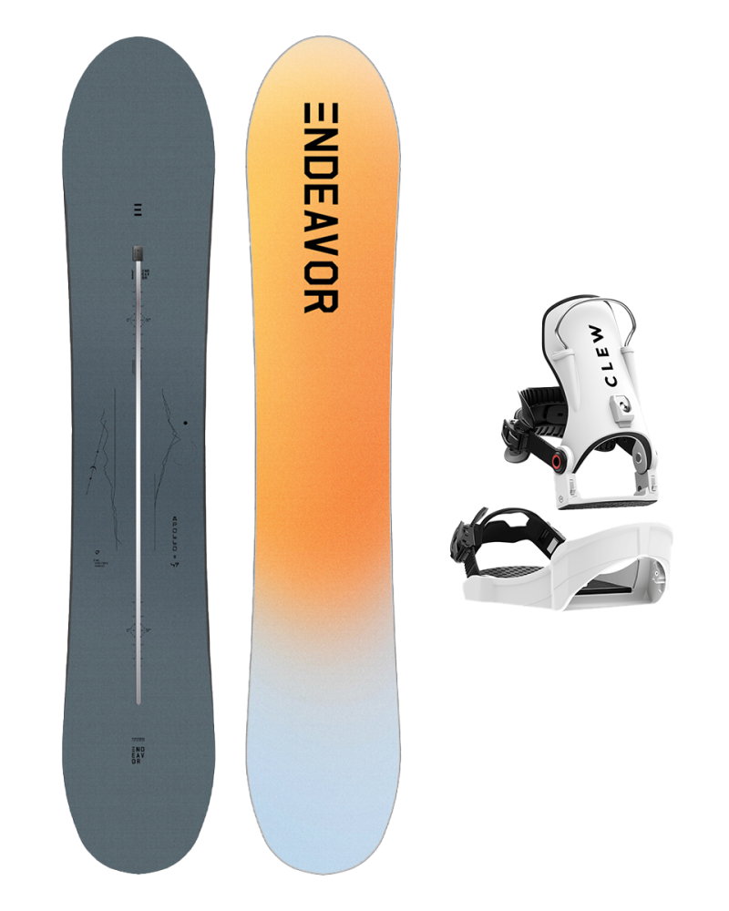 SET ENDEAVOR - Apollo Directors PRO 2025 x Legaturi Snowboard CLEW Independence 1.0 2026 - White