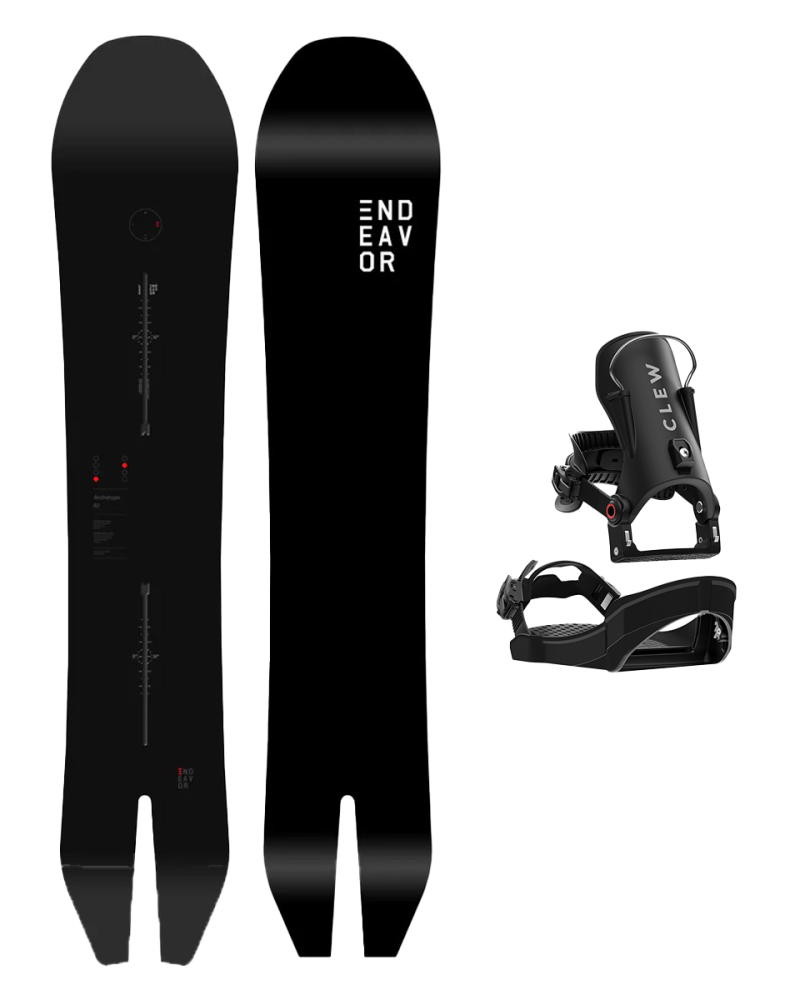 SET Placa Snowboard ENDEAVOR - ARCHETYPE Legacy 162 x Legaturi Snowboard CLEW Independence 1.0 2026 - Black