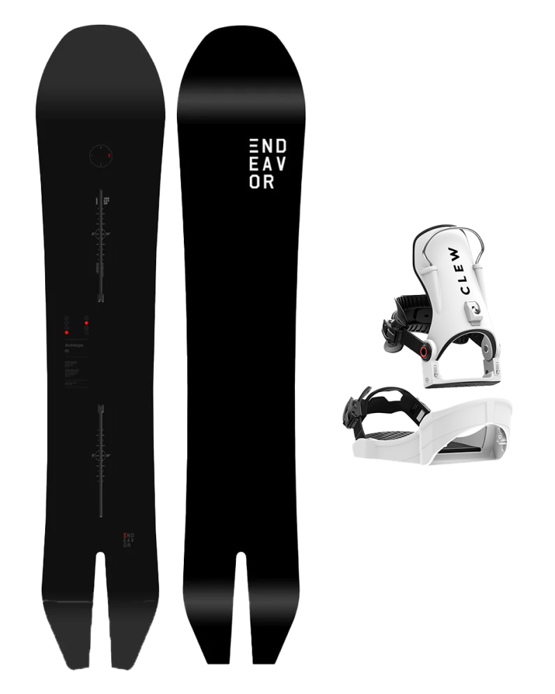 SET Placa Snowboard ENDEAVOR - ARCHETYPE Legacy 162 x Legaturi Snowboard CLEW Independence 1.0 2026 - White