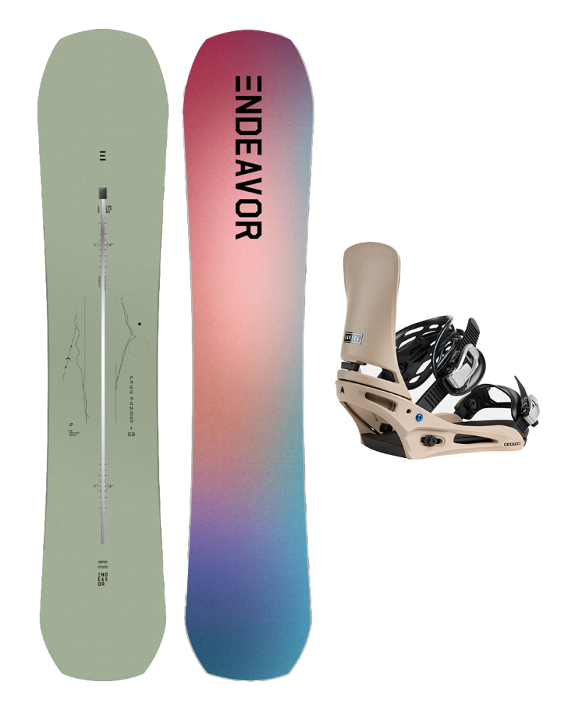 SET ENDEAVOR - Free Ranger Directors 2025 x Legaturi Snowboard BURTON - Men's - CARTEL SUMMIT TAUPE W26