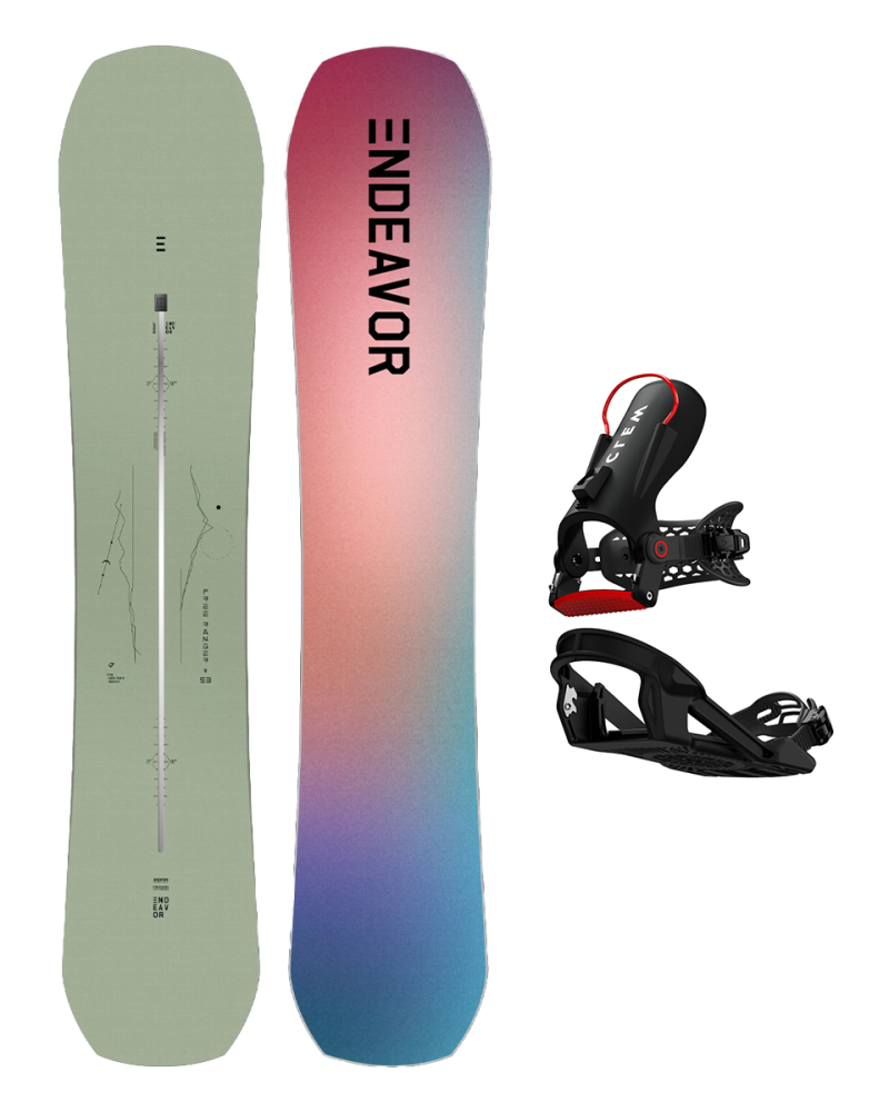SET ENDEAVOR Free Ranger Directors W25 x Legaturi Snowboard CLEW Freedom 1.0 2025 Black