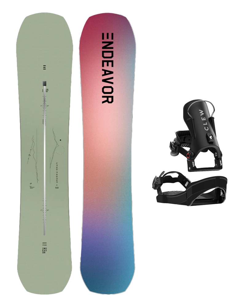 SET ENDEAVOR - Free Ranger Directors 2025 x Legaturi Snowboard CLEW Independence 1.0 2026 - Black