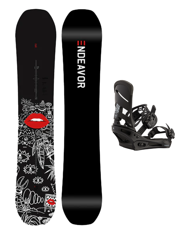 SET ENDEAVOR Ranger x Lee McConnell W25 x Legaturi Snowboard BURTON - Men's - MISSION BLACK W26