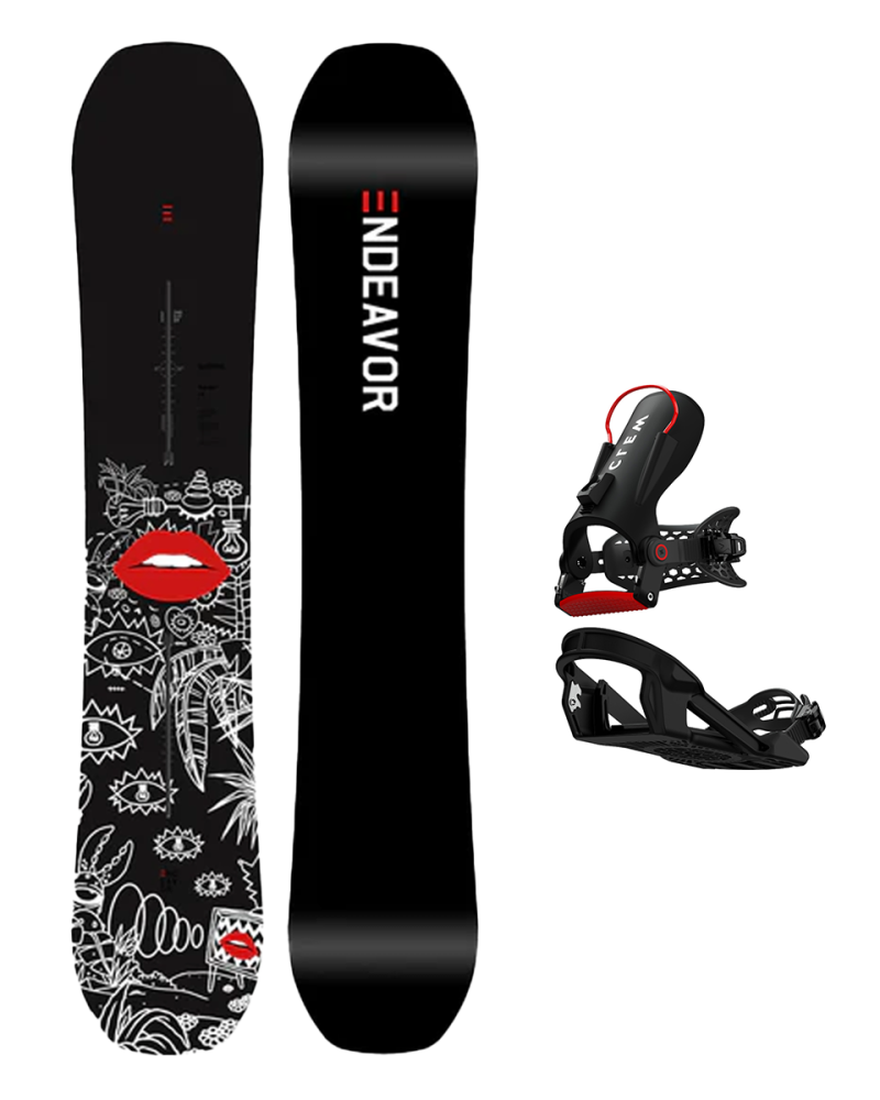 SET ENDEAVOR Ranger x Lee McConnell W25 x Legaturi Snowboard CLEW Freedom 1.0 2025 Black