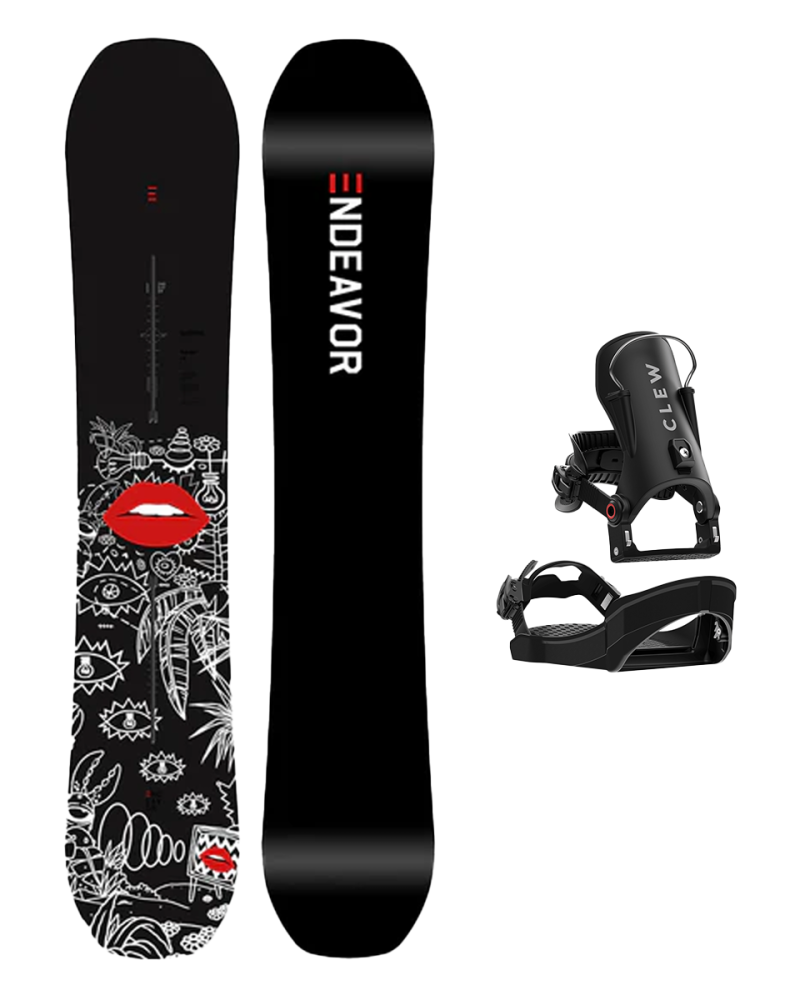 SET ENDEAVOR Ranger x Lee McConnell W25 x Legaturi Snowboard CLEW Independence 1.0 2026 - Black
