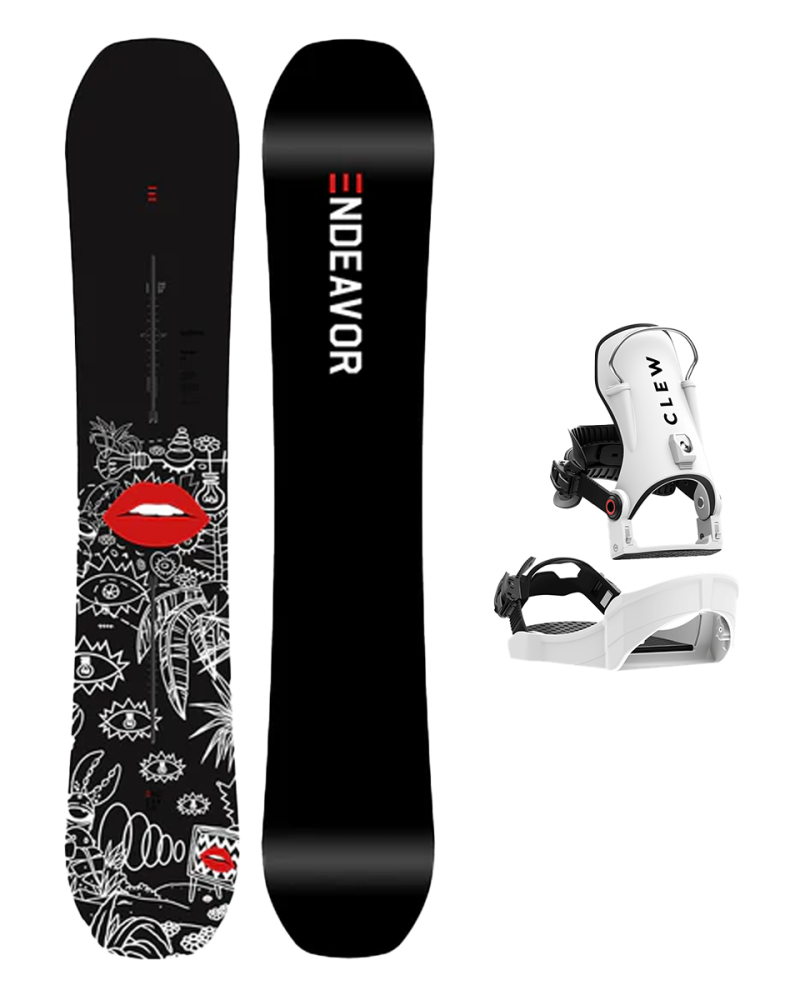SET ENDEAVOR Ranger x Lee McConnell W25 x Legaturi Snowboard CLEW Independence 1.0 2026 - White