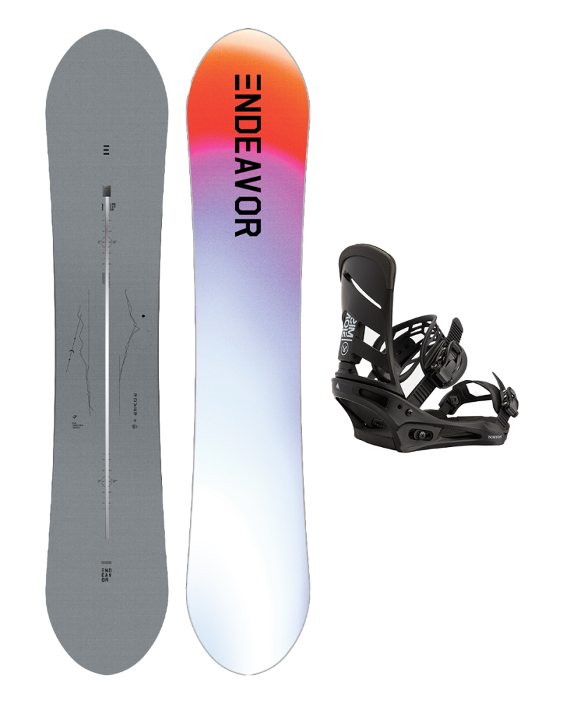 SET ENDEAVOR - Rover Directors PRO 2025 x Legaturi Snowboard BURTON - Men's - MISSION BLACK W26