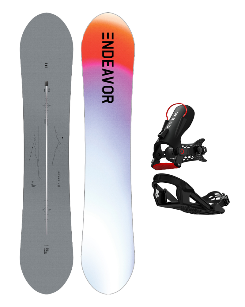 SET ENDEAVOR - Rover Directors PRO 2025 x Legaturi Snowboard CLEW Freedom 1.0 2025 Black