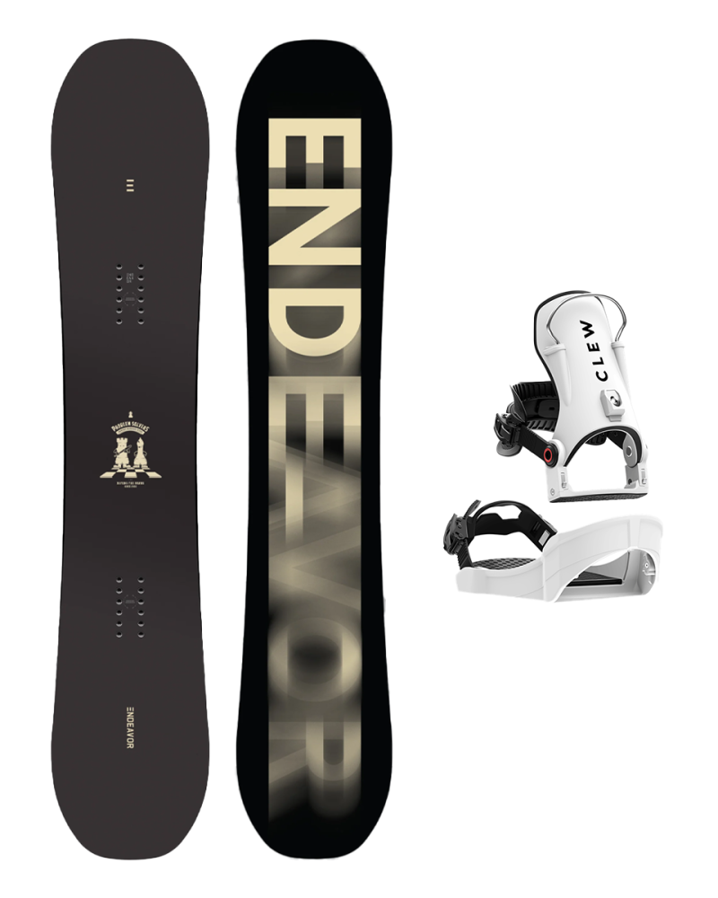 SET ENDEAVOR Sentinel W25 x Legaturi Snowboard CLEW Independence 1.0 2026 - White