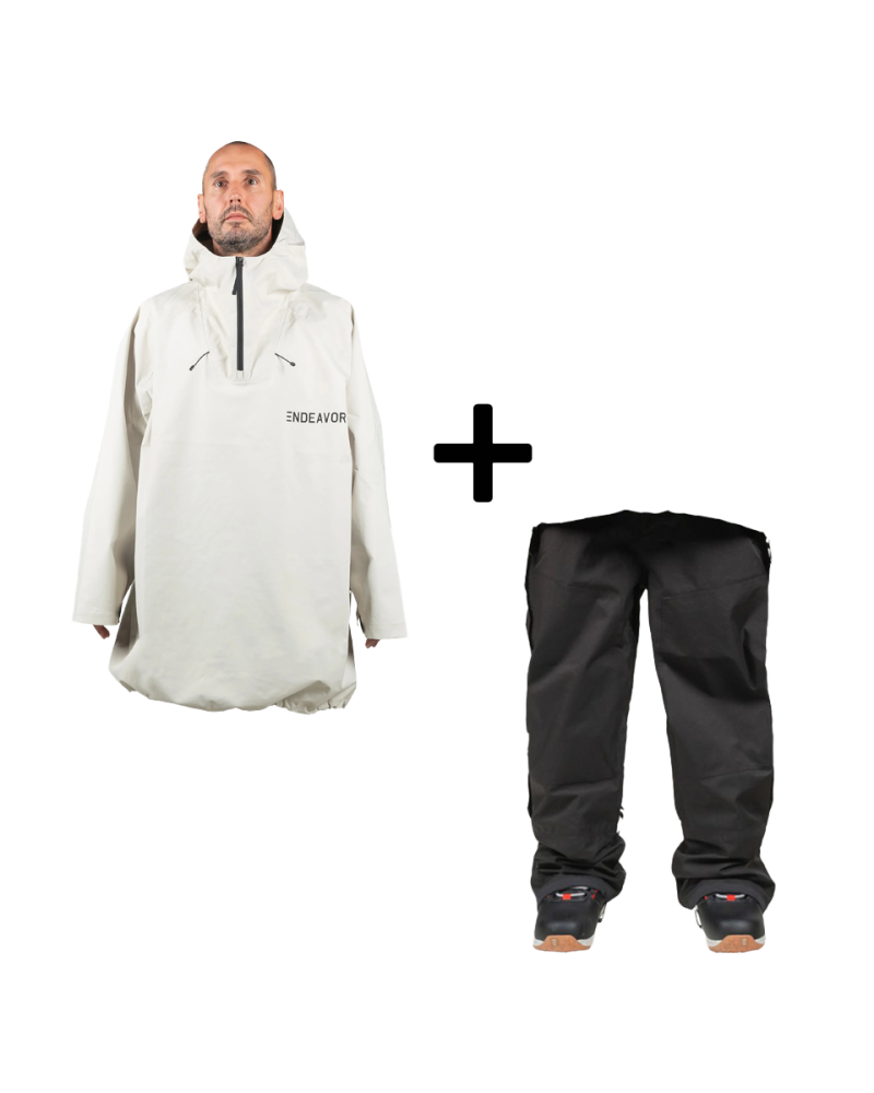 SET Hanorac SKI SNOWBOARD 20.000mm Endeavor 3L Scout Poncho FIBER x Pantaloni Ski Snowboard ENDEAVOR 3L Elite