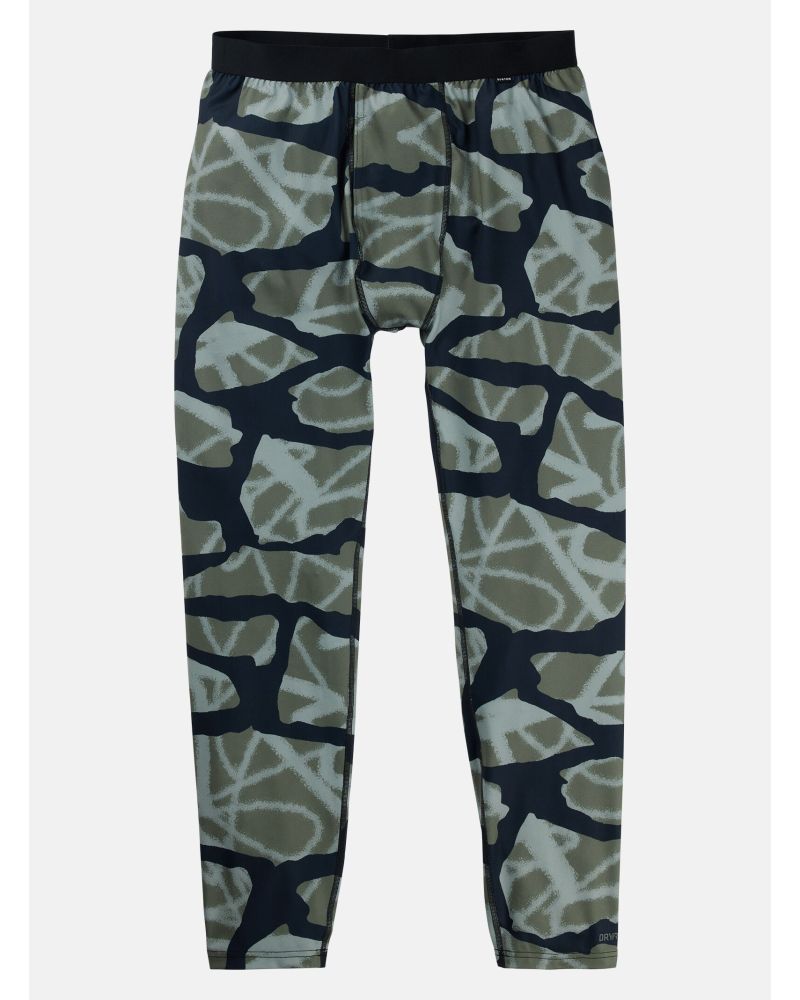 1ST Layer BURTON - Men's Midweight Base Layer Pants - Graffiti Camo