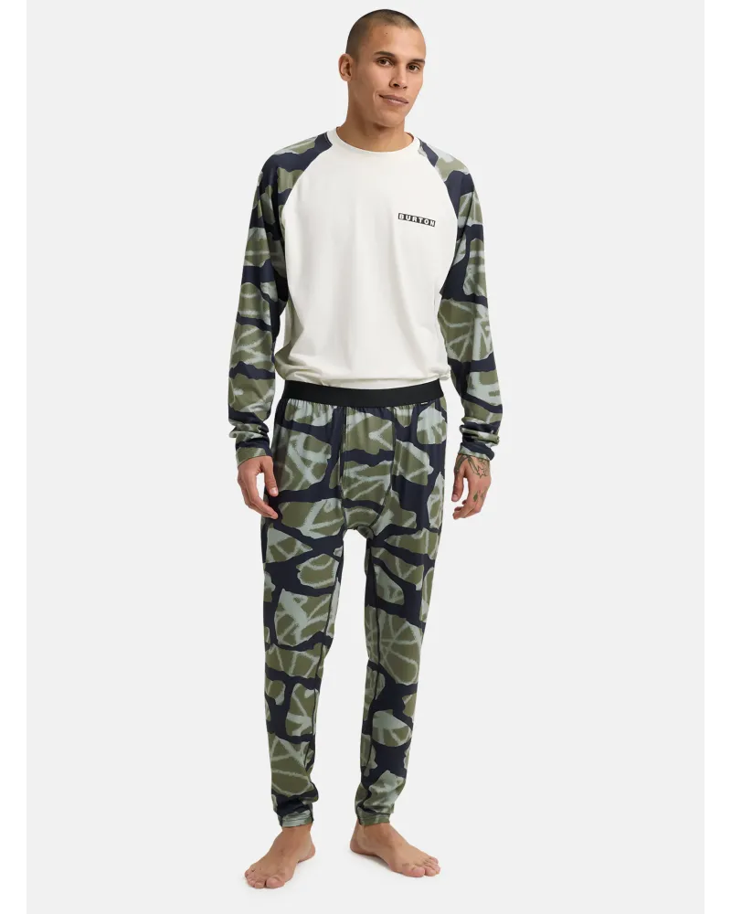 1ST Layer BURTON - Men's Midweight Base Layer Pants - Graffiti Camo
