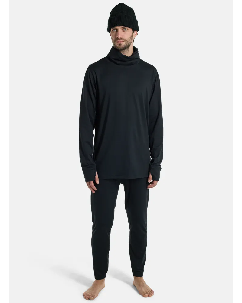 1ST Layer BURTON - Men's Midweight Base Layer Long Neck Shirt - True Black