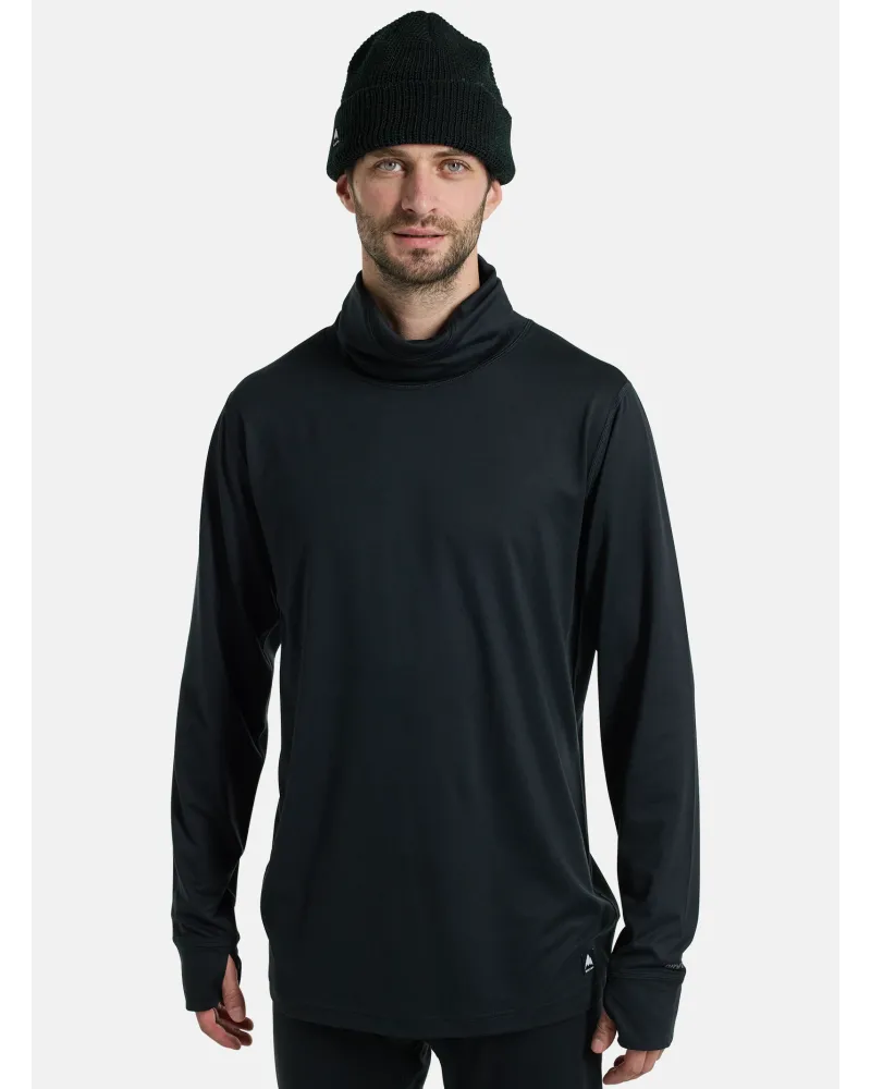 1ST Layer BURTON - Men's Midweight Base Layer Long Neck Shirt - True Black