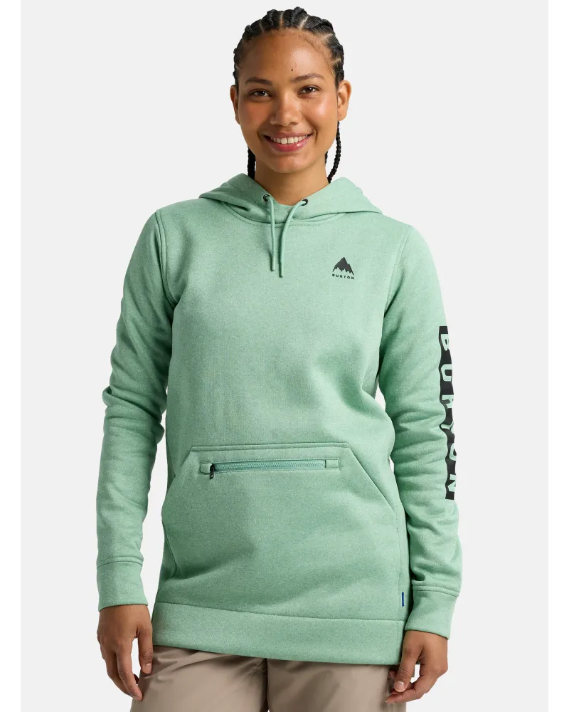 Hanorac BURTON - Women's Oak Pullover Hoodie - SOFT SAGE HEATHER S