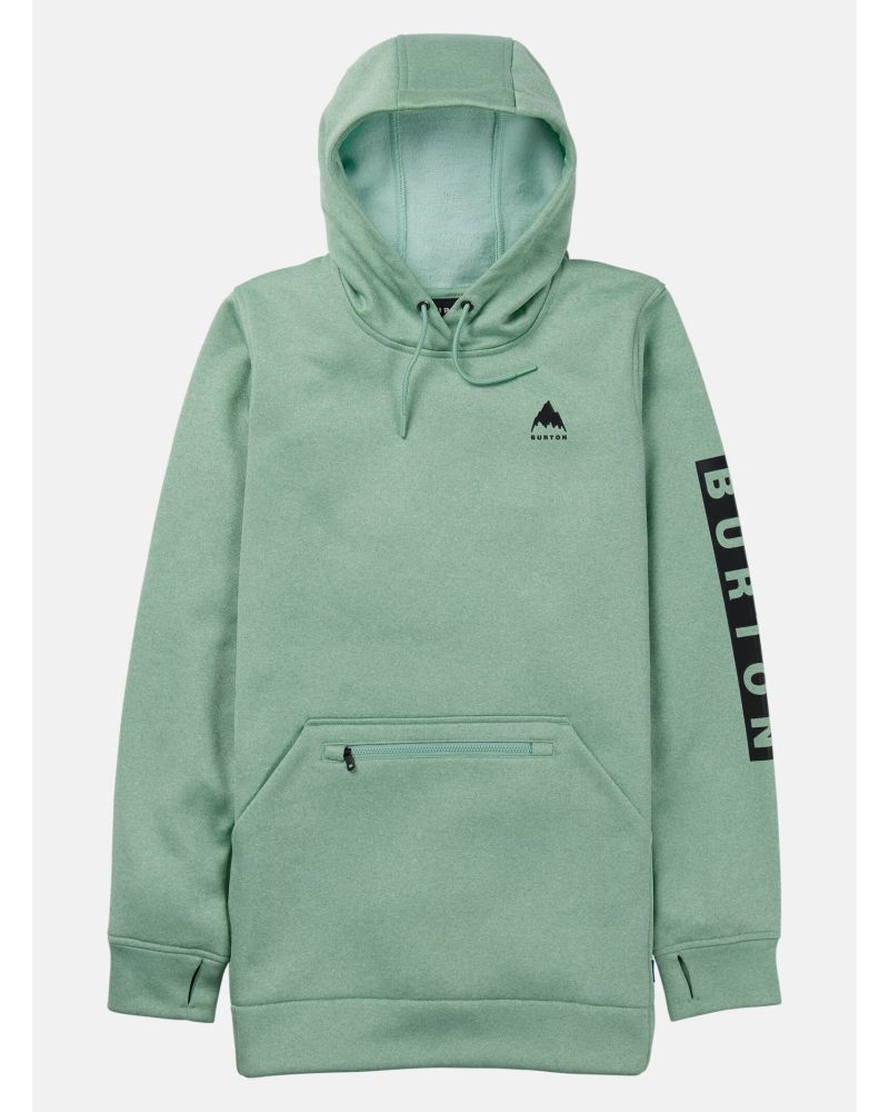 Hanorac BURTON - Women's Oak Pullover Hoodie - SOFT SAGE HEATHER S