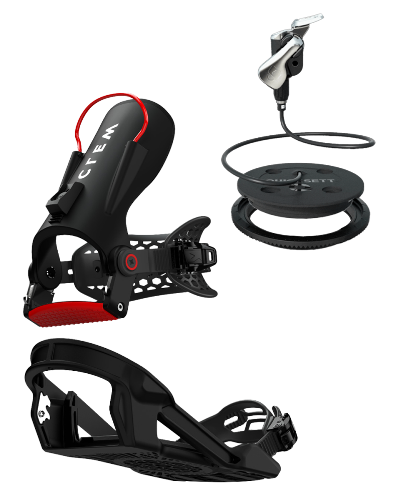 SET Legaturi Snowboard CLEW Freedom 1.0 Black 2025 L x Black Line QuickSett 2.0