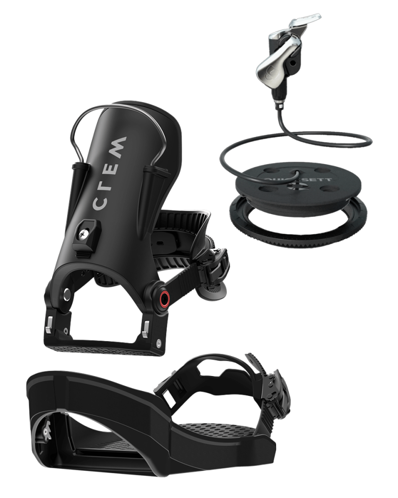 SET Legaturi Snowboard CLEW Independence 1.0 2026 - Black x Black Line QuickSett 2.0