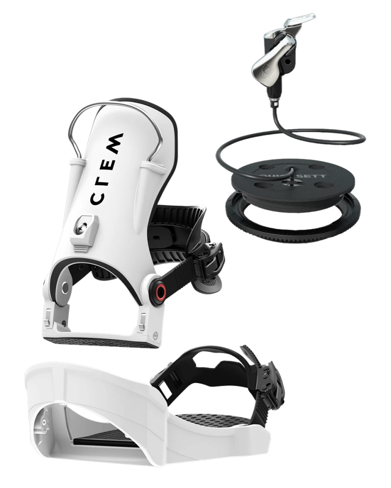 SET Legaturi Snowboard CLEW Independence 1.0 2026 - White x Black Line QuickSett 2.0