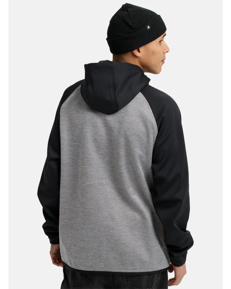 Hanorac Termal BURTON - Men's Crown Weatherproof Full-Zip Gray Heather / True Black