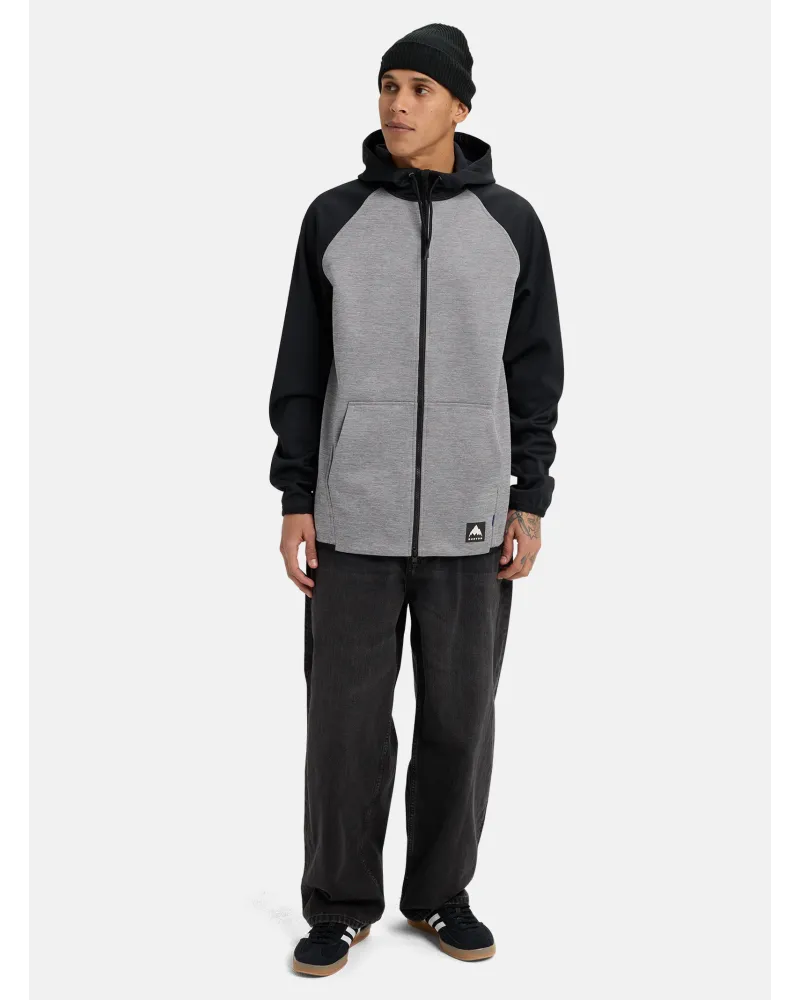 Hanorac Termal BURTON - Men's Crown Weatherproof Full-Zip Gray Heather / True Black