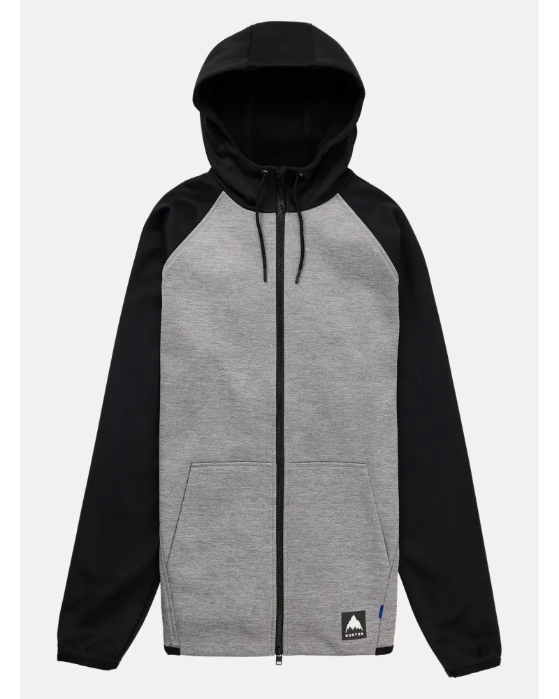 Hanorac Termal BURTON - Men's Crown Weatherproof Full-Zip Gray Heather / True Black