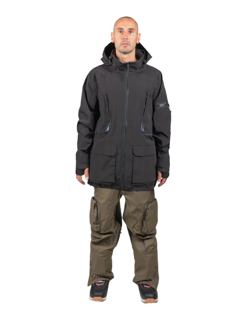 SET Geaca Ski Snowboard ENDEAVOR - 2L Patrol Insulated Jacket - Black x Salopeta Snowboard ENDEAVOR - 3L Scout 20K Removable Bib Pant - Algae