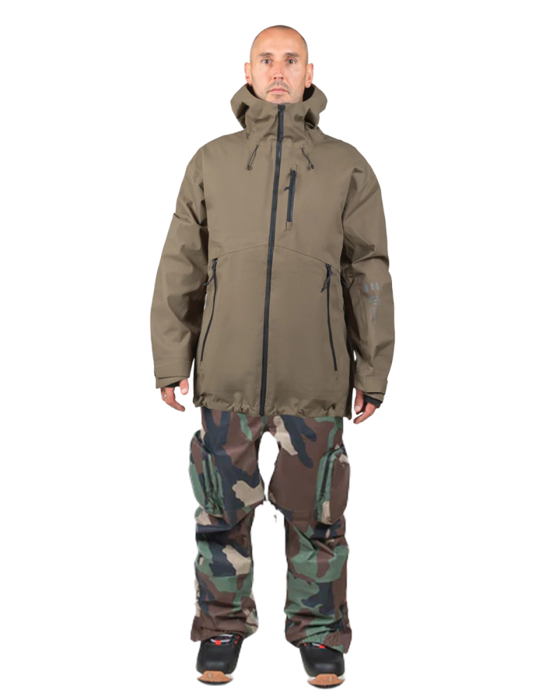 SET Geaca Ski Snowboard Endeavor 3L Shelter Algae x Salopeta Snowboard ENDEAVOR - 3L Scout 20K Removable Bib Pant - Woodland Camo