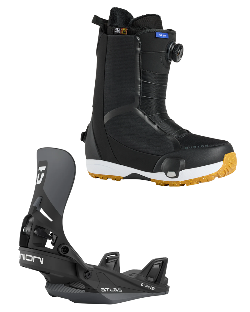 Set BURTON - STEP ON Men's - WAVERANGE Black x Legaturi Snowboard UNION - ATLAS STEP ON® Black M