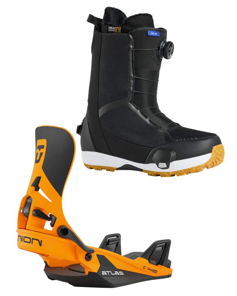 Set BURTON - STEP ON Men's - WAVERANGE Black x Legaturi Snowboard UNION - ATLAS STEP ON® Orange M