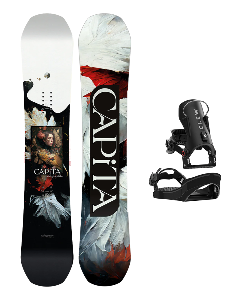SET CAPiTA BIRDS OF A FEATHER 2025 x Legaturi Snowboard CLEW Independence 1.0 2026 - Black