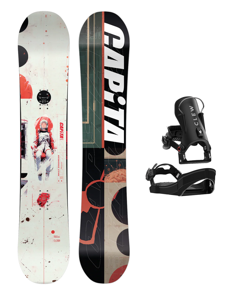 Placa Snowboard CAPiTA OUTERSPACE LIVING 2026 x Legaturi Snowboard CLEW Independence 1.0 2026 - Black